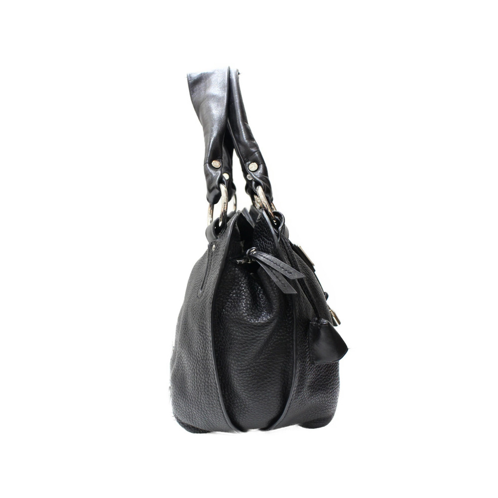 CELINE Bittersweet Shoulder Bag Leather Black Tote - Picture 3 of 9
